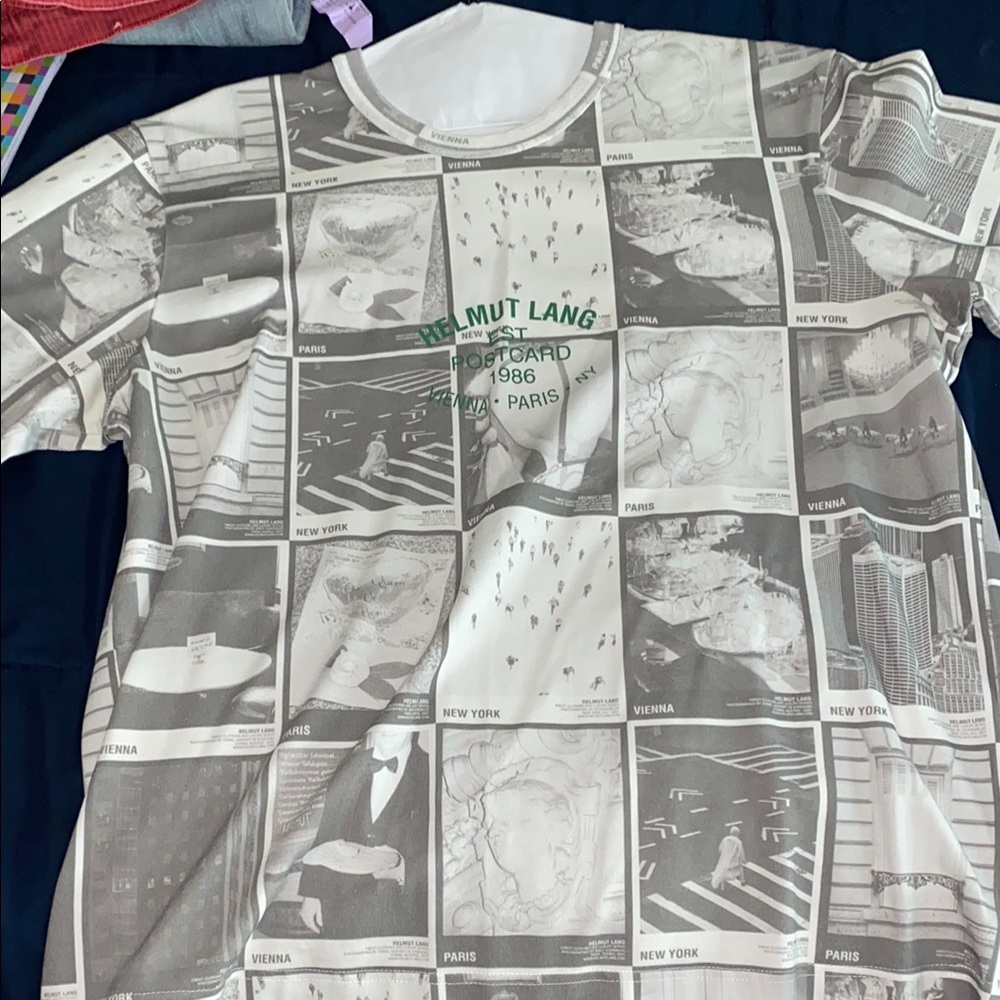 Helmut Lang Monochrome Cityscape Tee